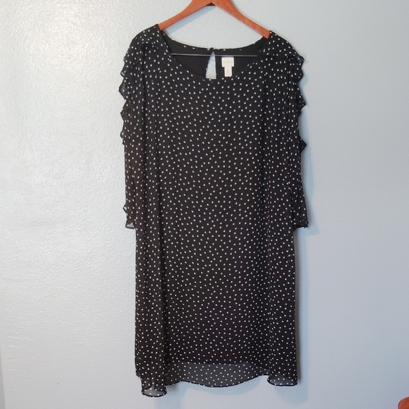 Chicos Dot Print Dress Size 4 - Picture 1 of 15